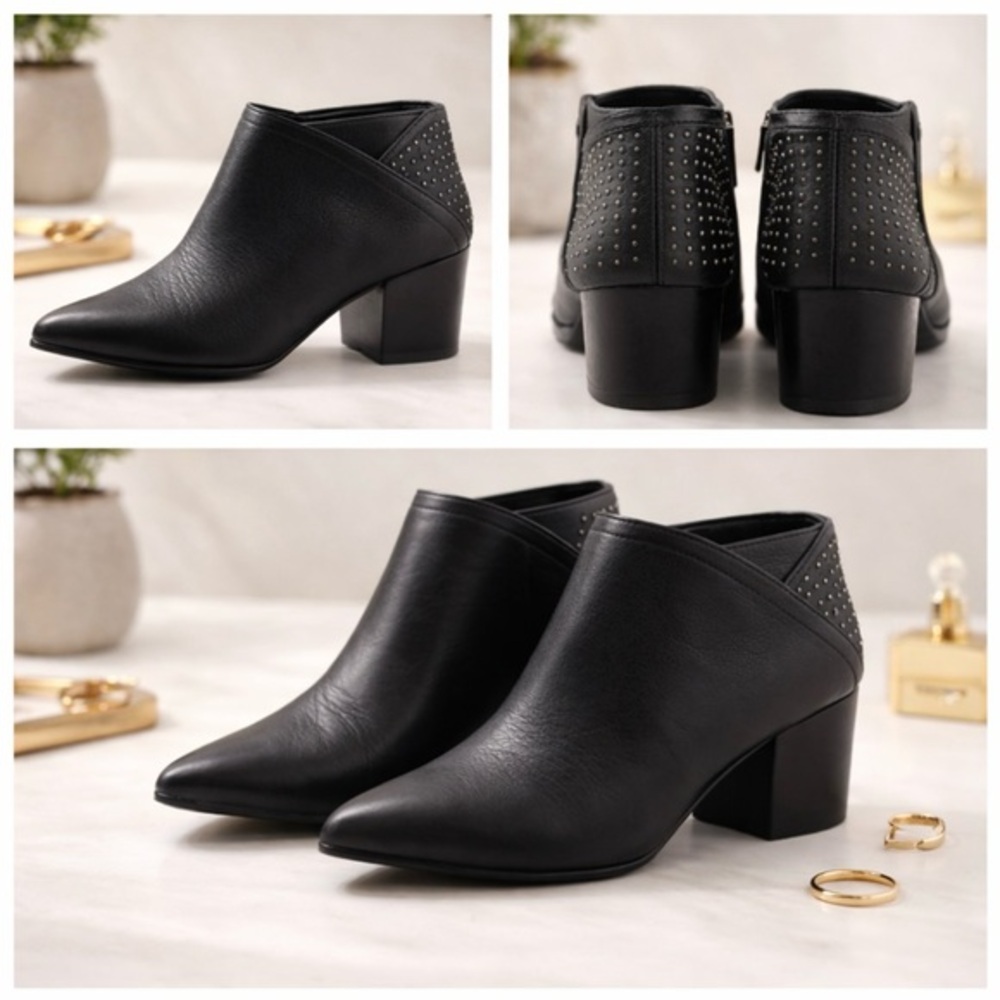 Black Studded Ankle Boots